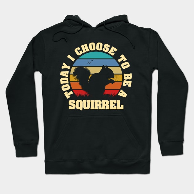 I like Squirrel Funny vintage lover Today I choose to be a Squirrel Hoodie by sports_hobbies_apparel